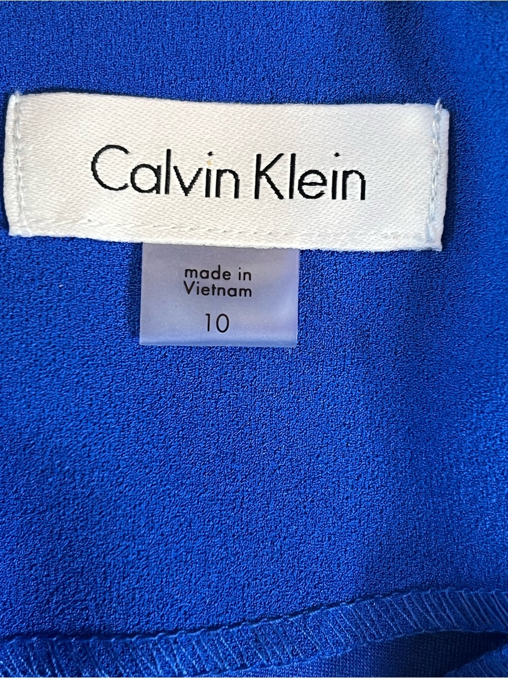 Calvin Klein Royal Blue Bell-Sleeve Sheath Dress - Picture 5 of 6